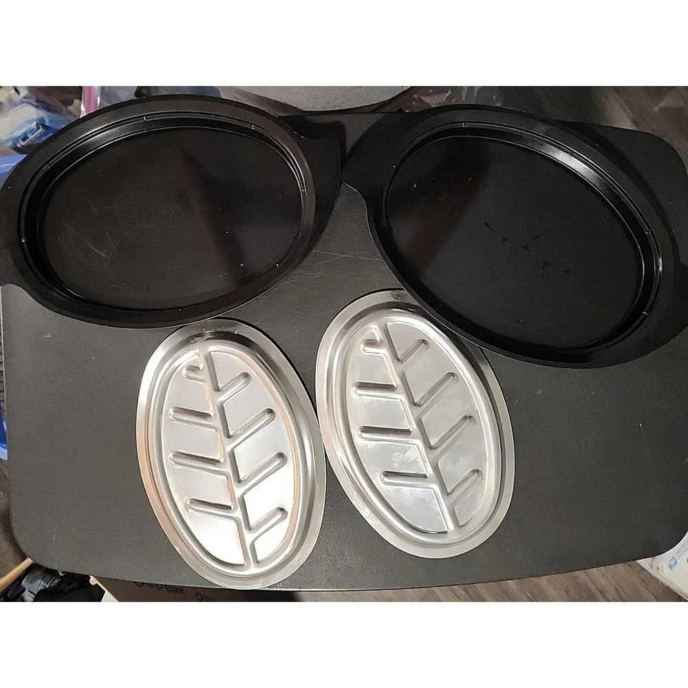 Set of 2 - Vintage‎ Nordic Ware Steak Platter Holder Set No. 310 Sizzler Fajita - Picture 7 of 7